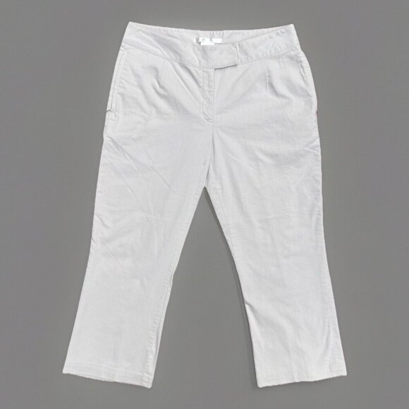 Nike DriFit Golf Pants Womens Size 6 Bone Khaki Capri Zip Pockets Stretch 298635 - Picture 1 of 9